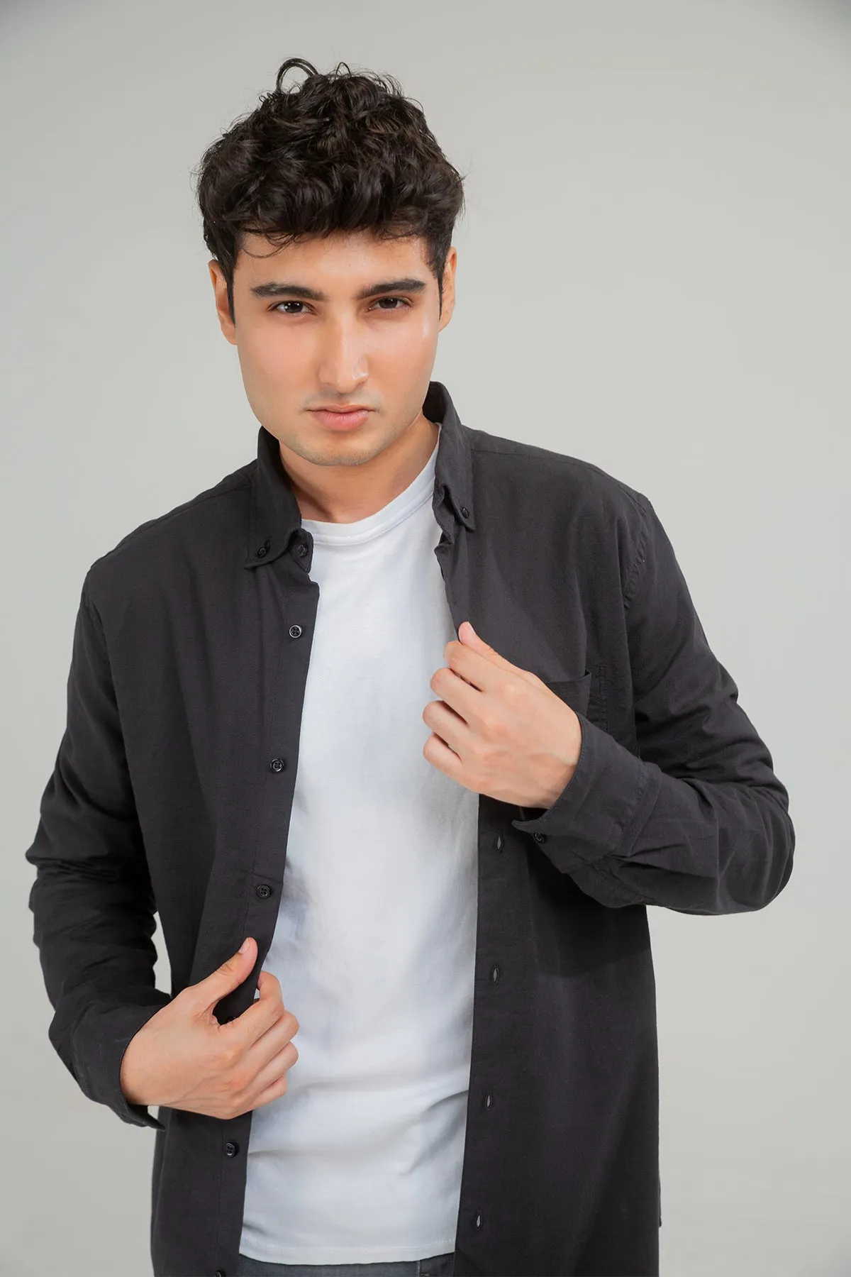 Solid Shirt for men - Black