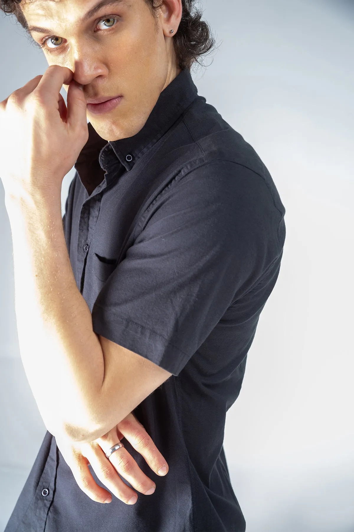 Solid Shirt for men - Black