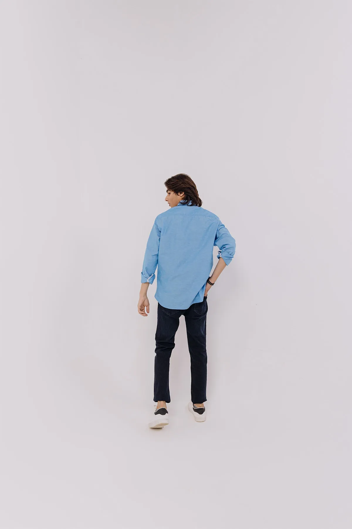 Solid Shirt For Men - Blue
