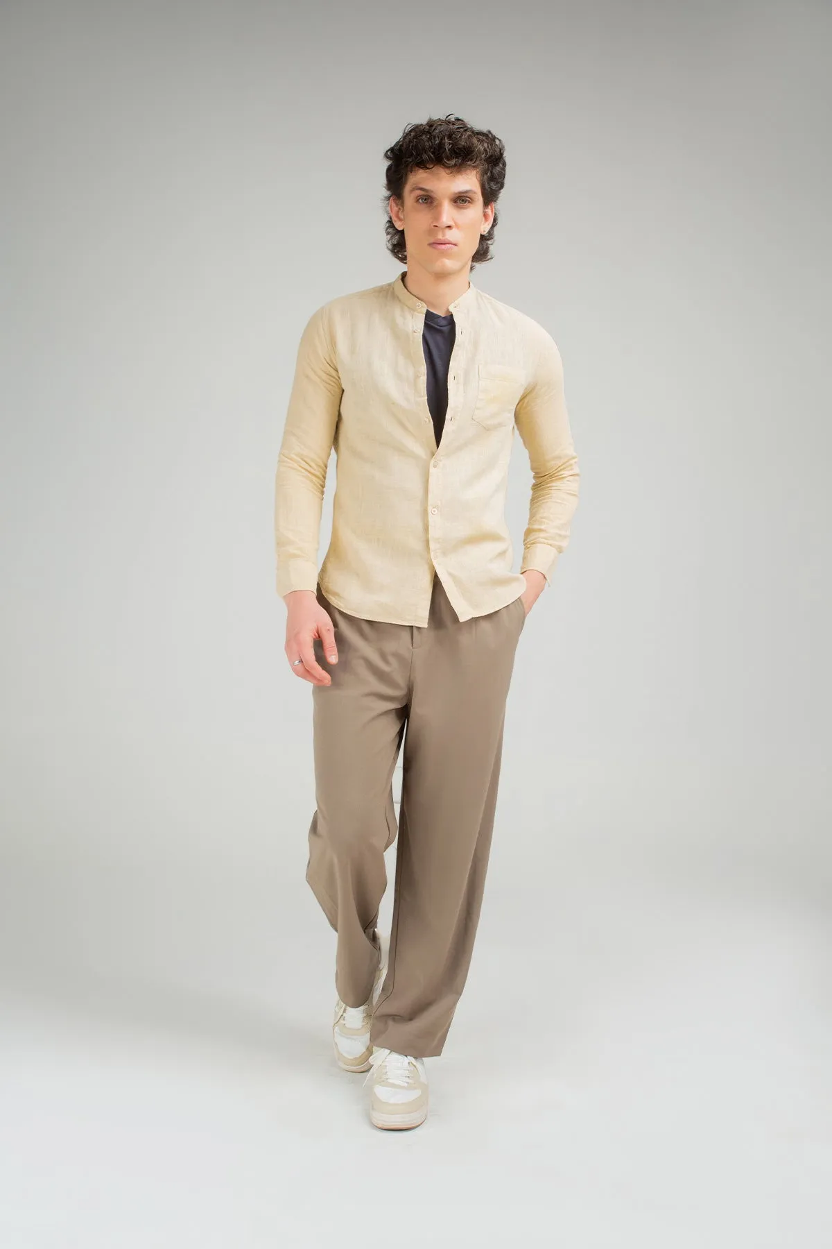 Solid Shirt For Men - Desert Sand - New Arrival