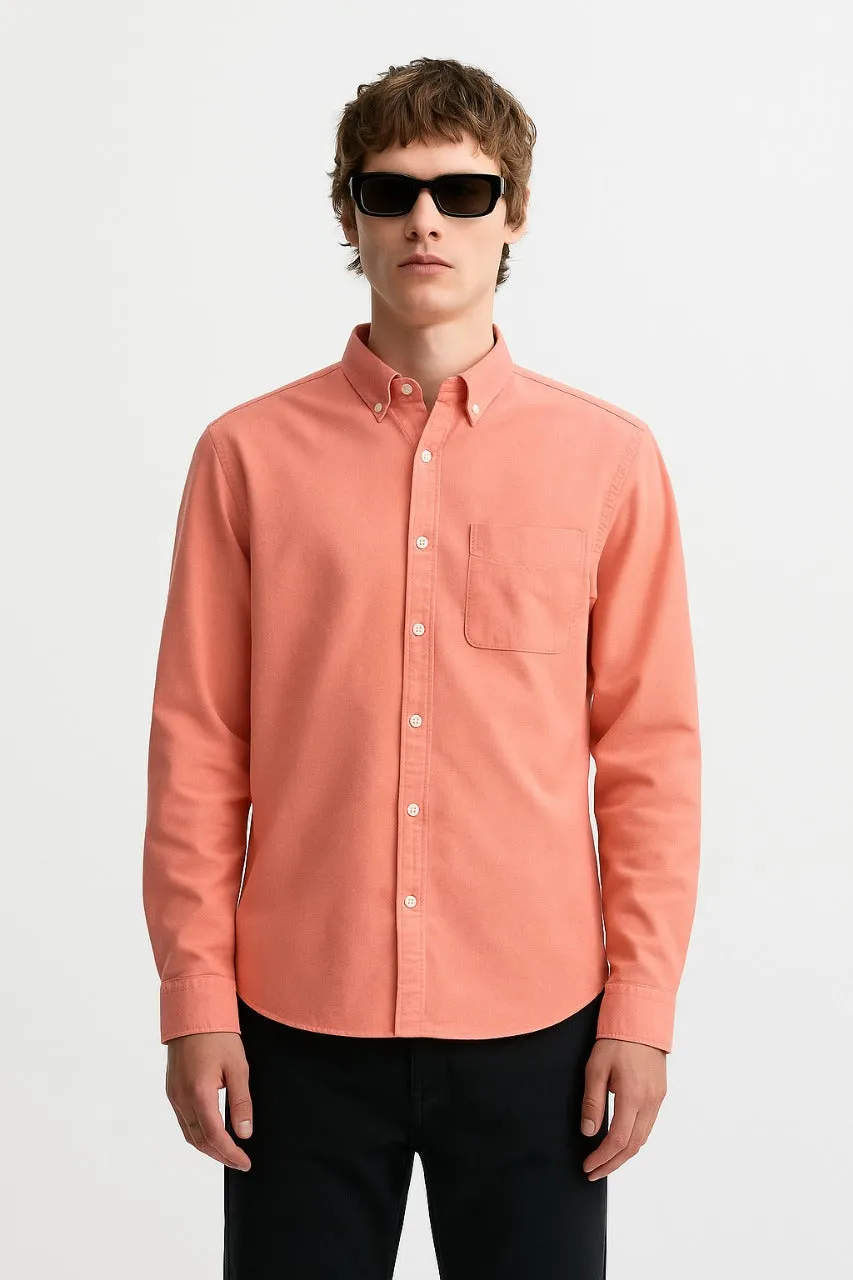 Solid Shirt For Men - Rose - New Arrival