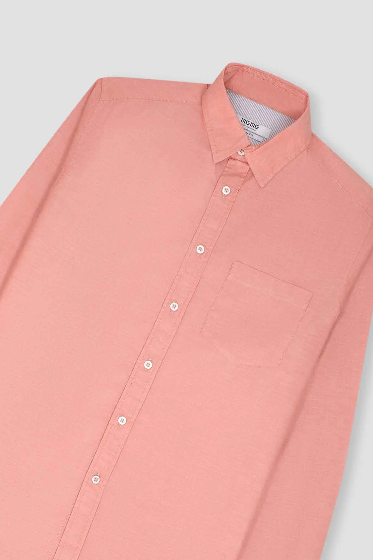 Solid Shirt For Men - Rose - New Arrival