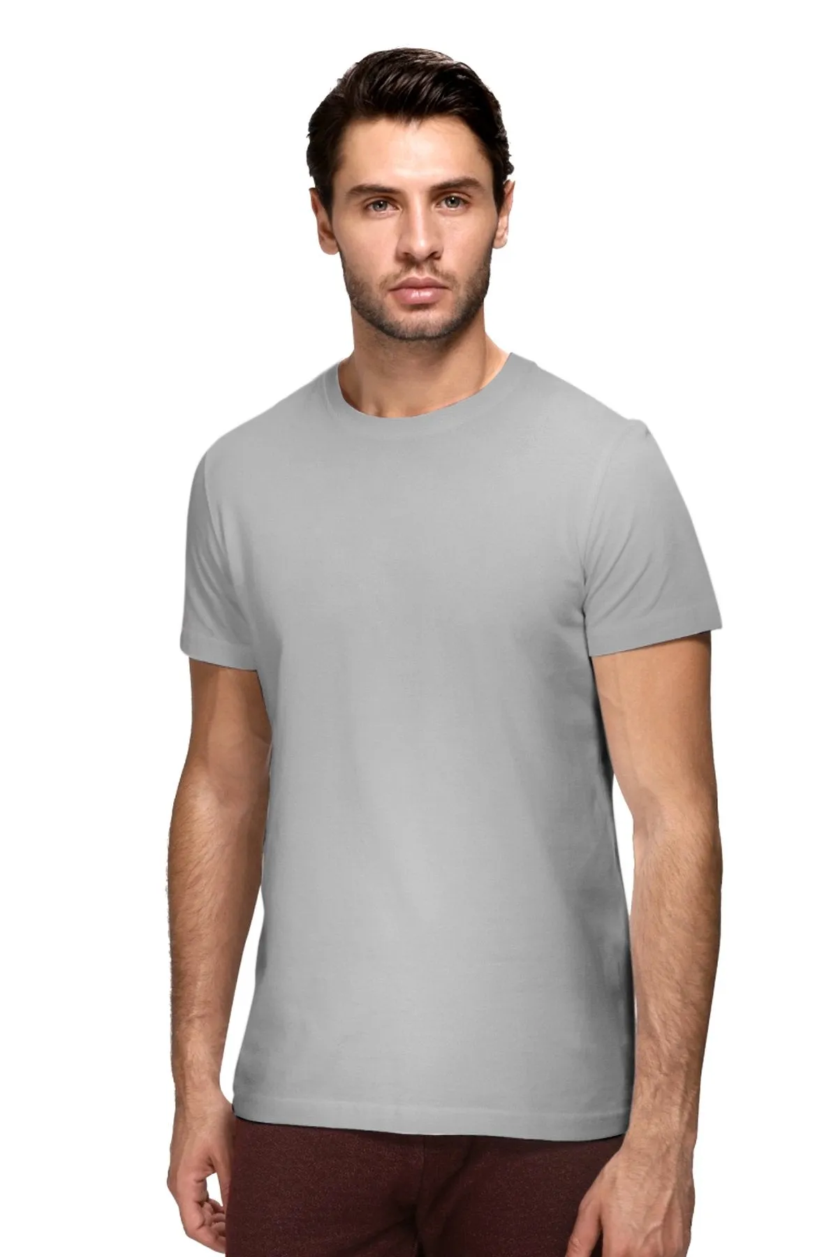 Solid T-Shirt For Men - Ash Grey - New Arrival