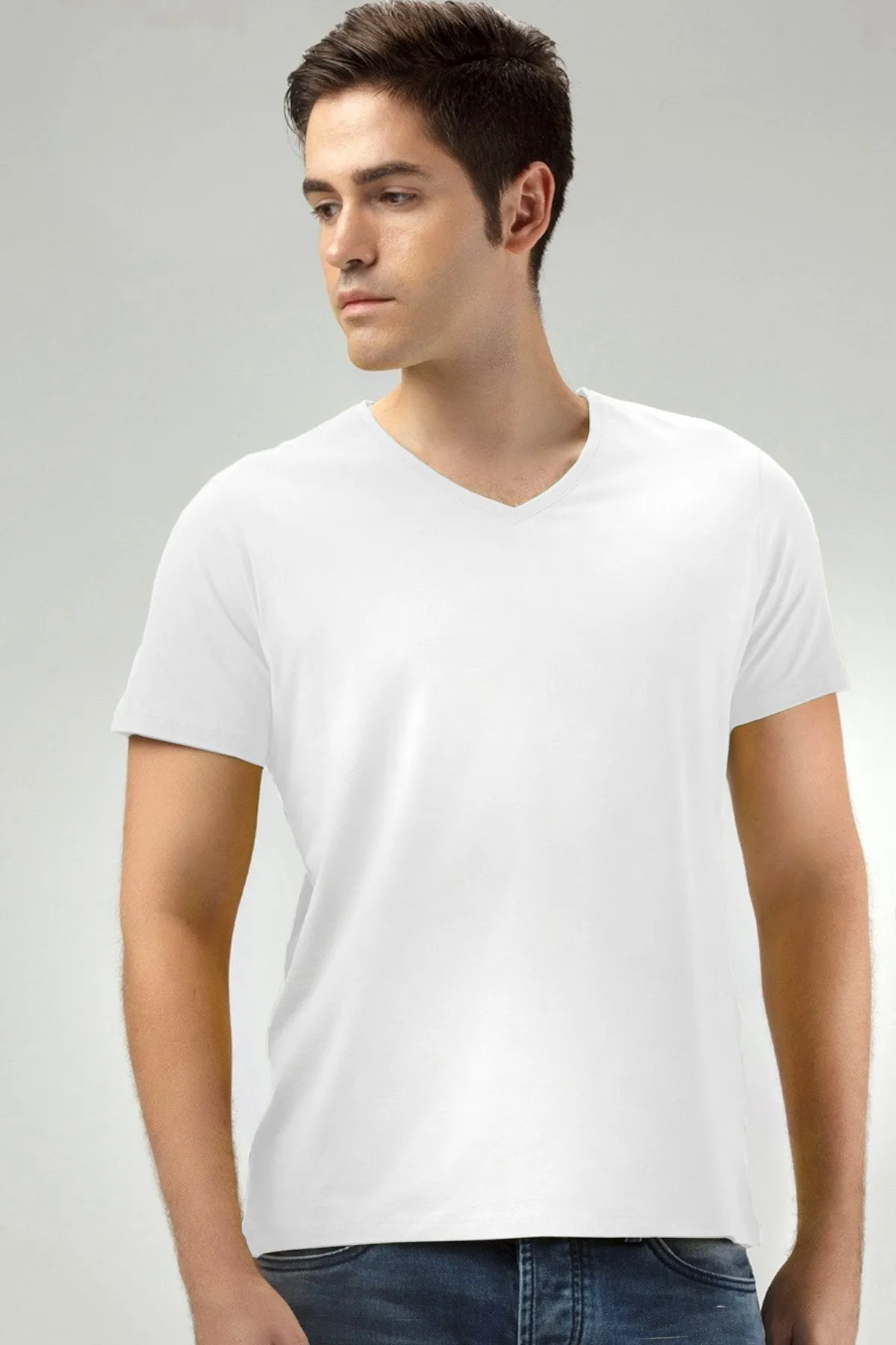 Solid T-Shirt For Men - White