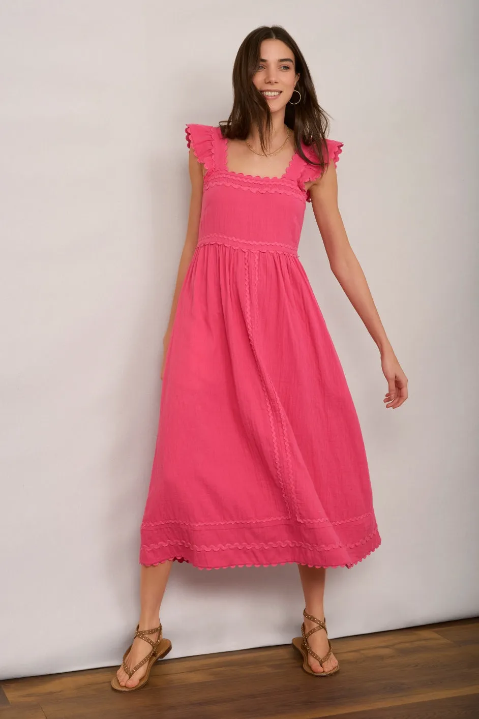Sophia Dress - Raspberry Pink