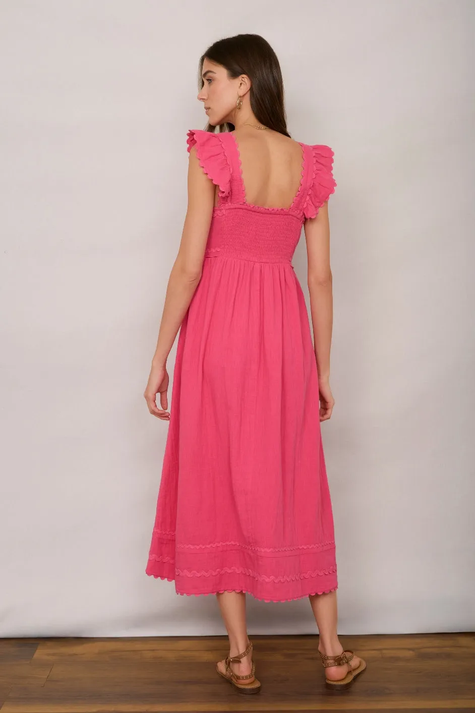 Sophia Dress - Raspberry Pink