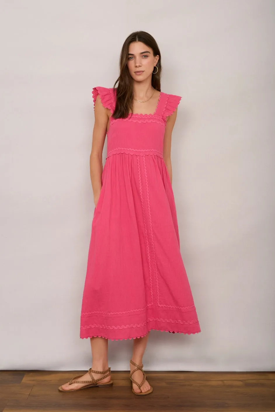 Sophia Dress - Raspberry Pink