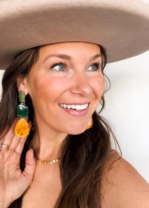 Stone Drop Earring