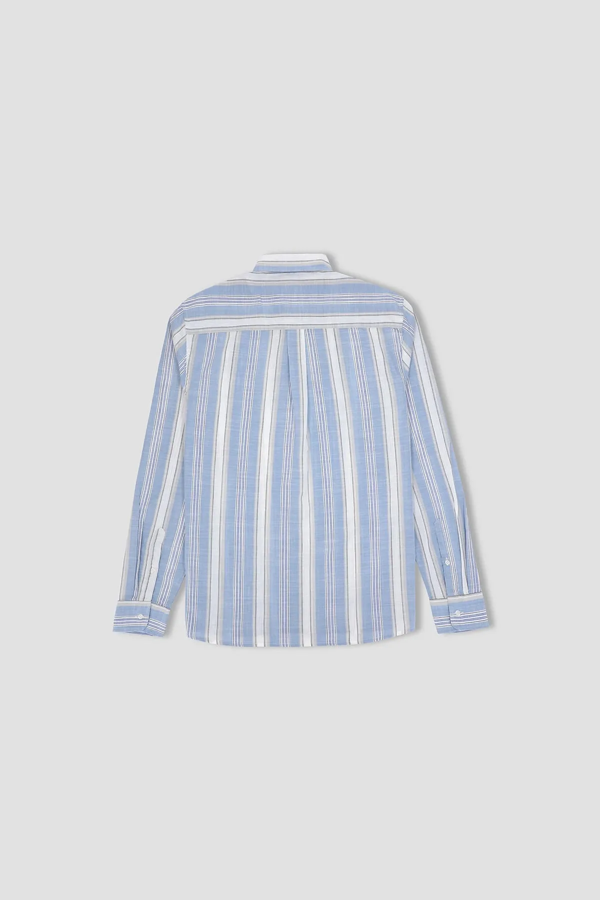 Stripe Button Down Shirt For Men - Blue Stripe
