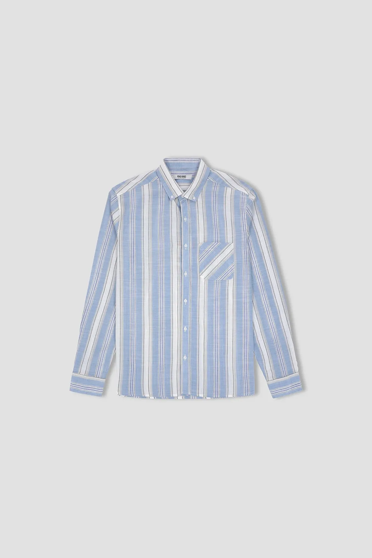 Stripe Button Down Shirt For Men - Blue Stripe