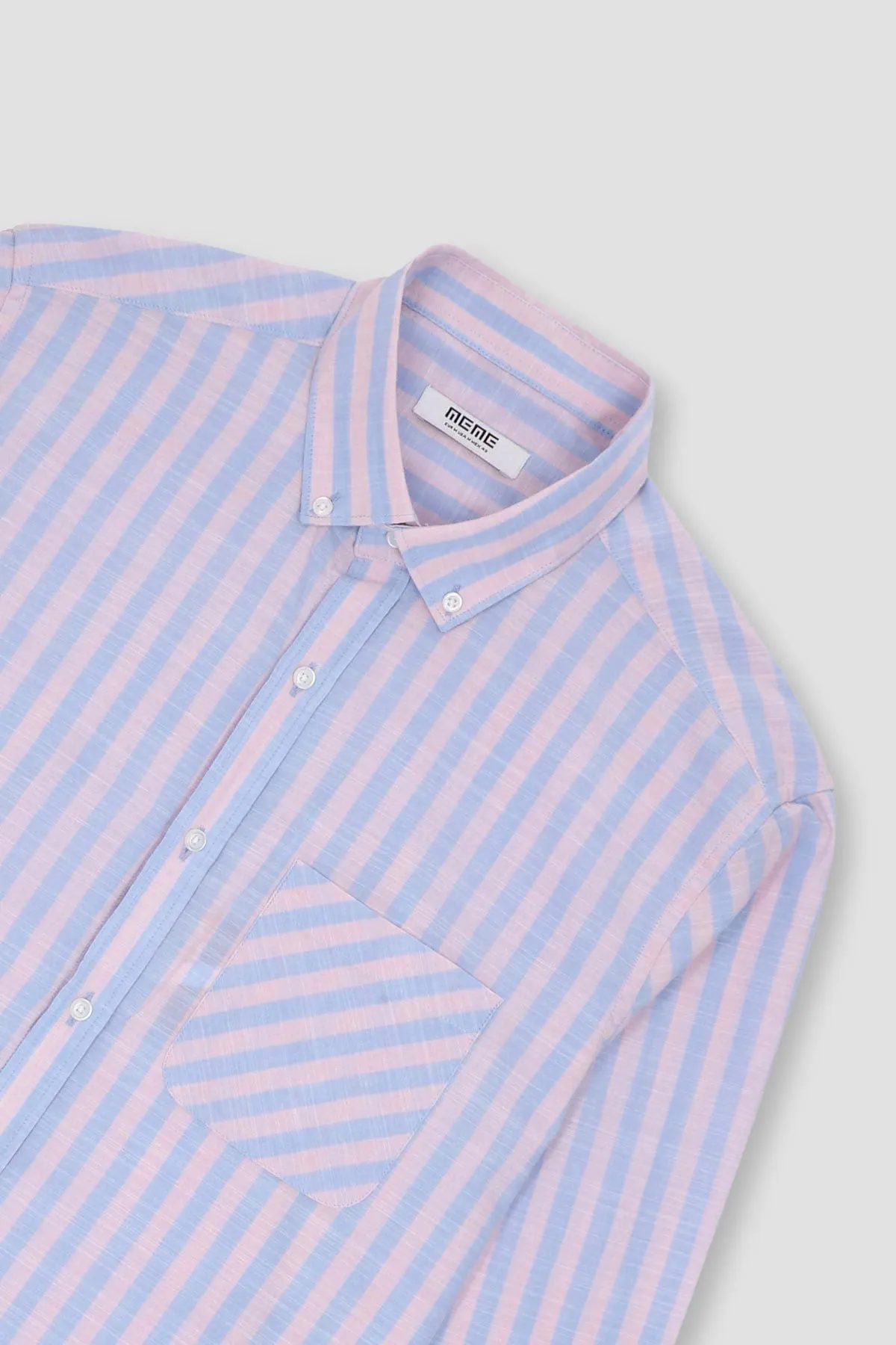 Stripe Button Down Shirt For Men - Blue Stripe