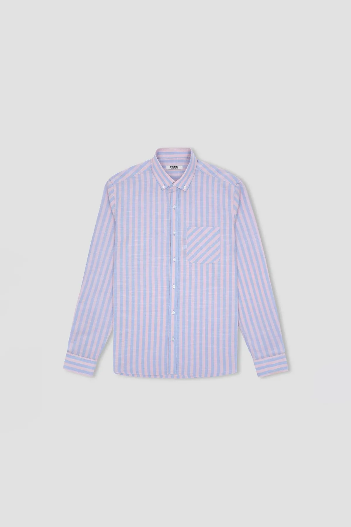 Stripe Button Down Shirt For Men - Blue Stripe