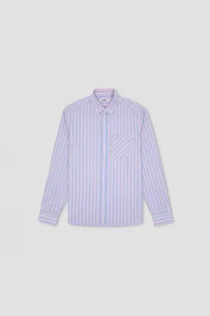 Stripe Button Down Shirt For Men - Blue Stripe