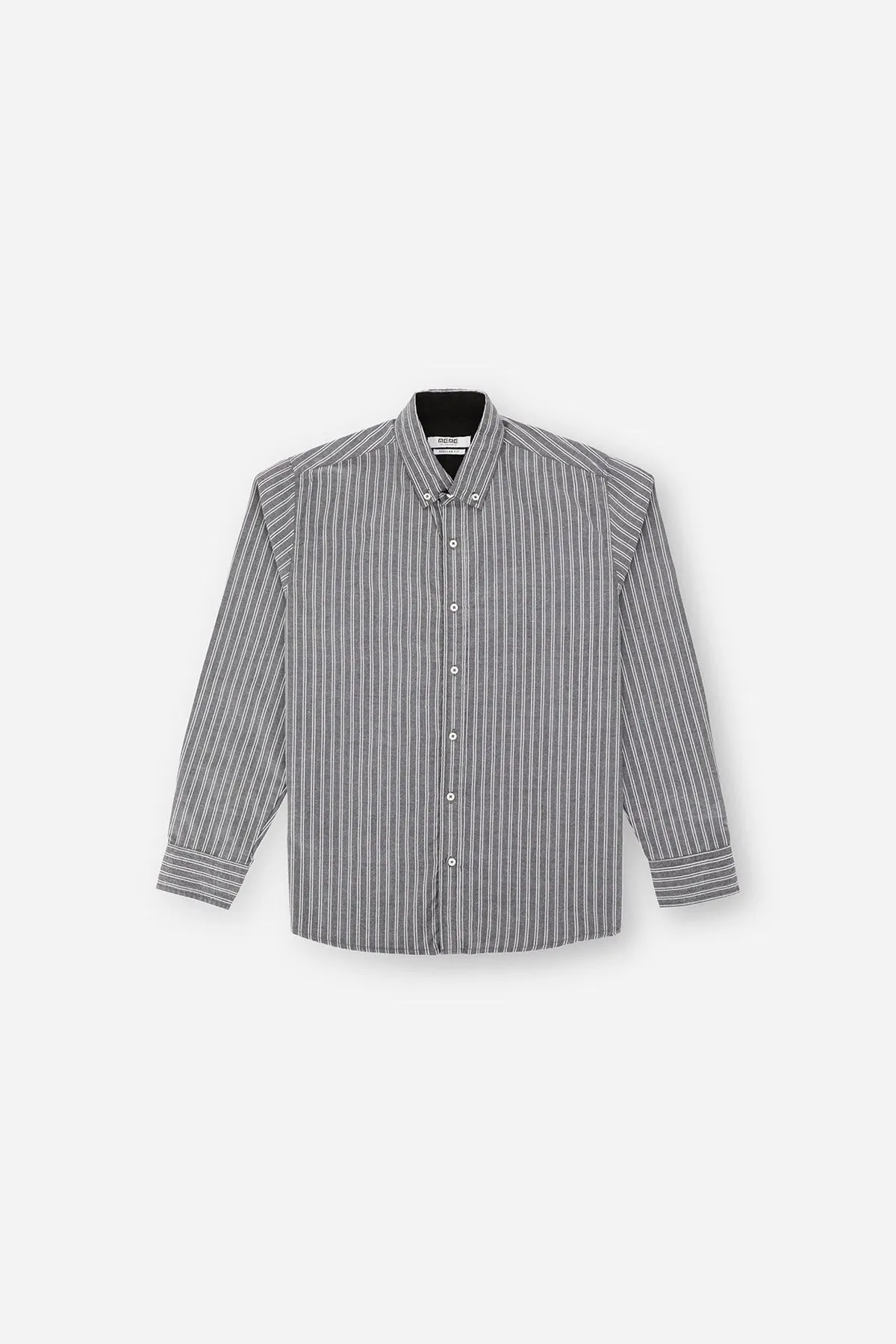 Stripe Button Down Shirt For Men - Grey Stripes