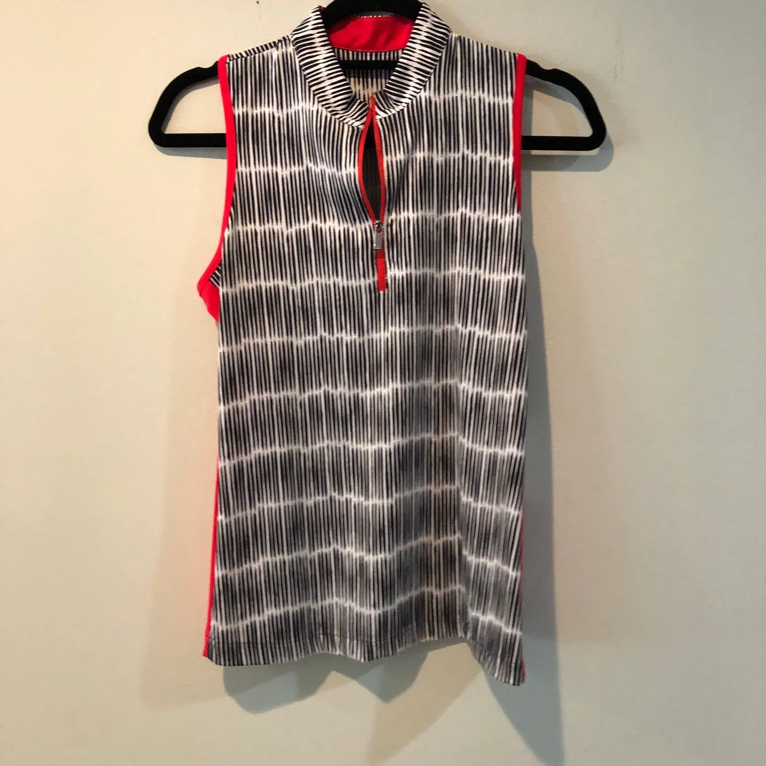 Tail Top GD1514-C228 Sleeveless mini mockneck racerback top with inserts