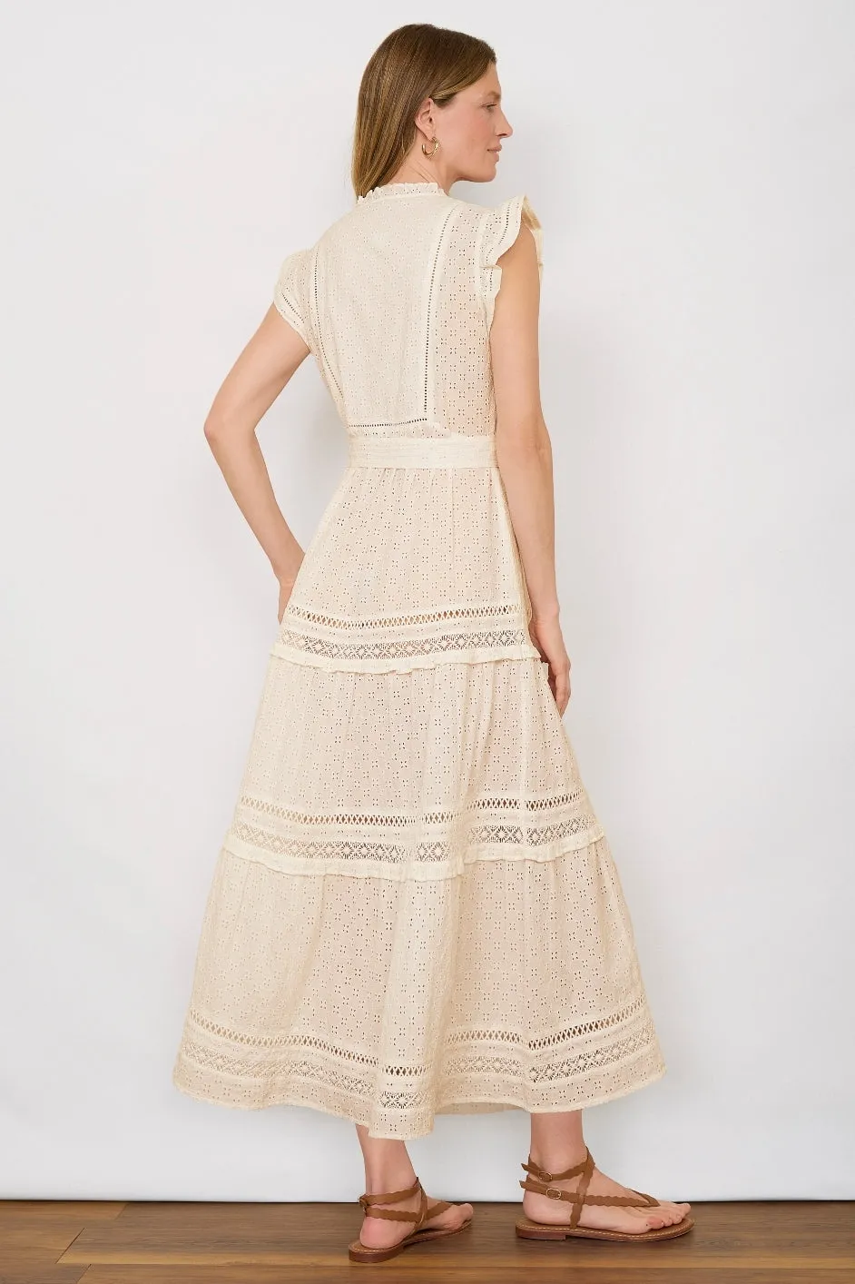Talya Dress - Ecru Broderie