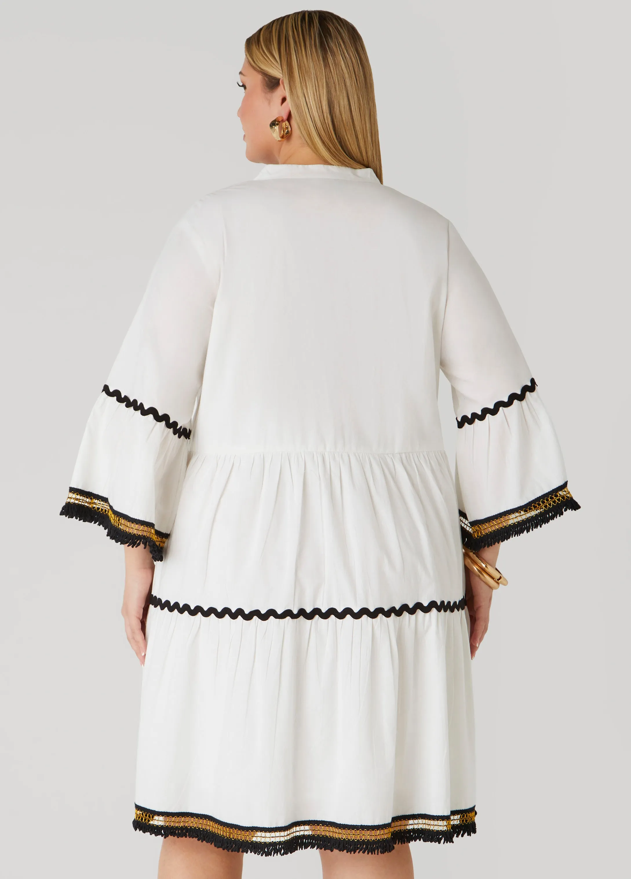 Tasseled Cotton Swing Dress