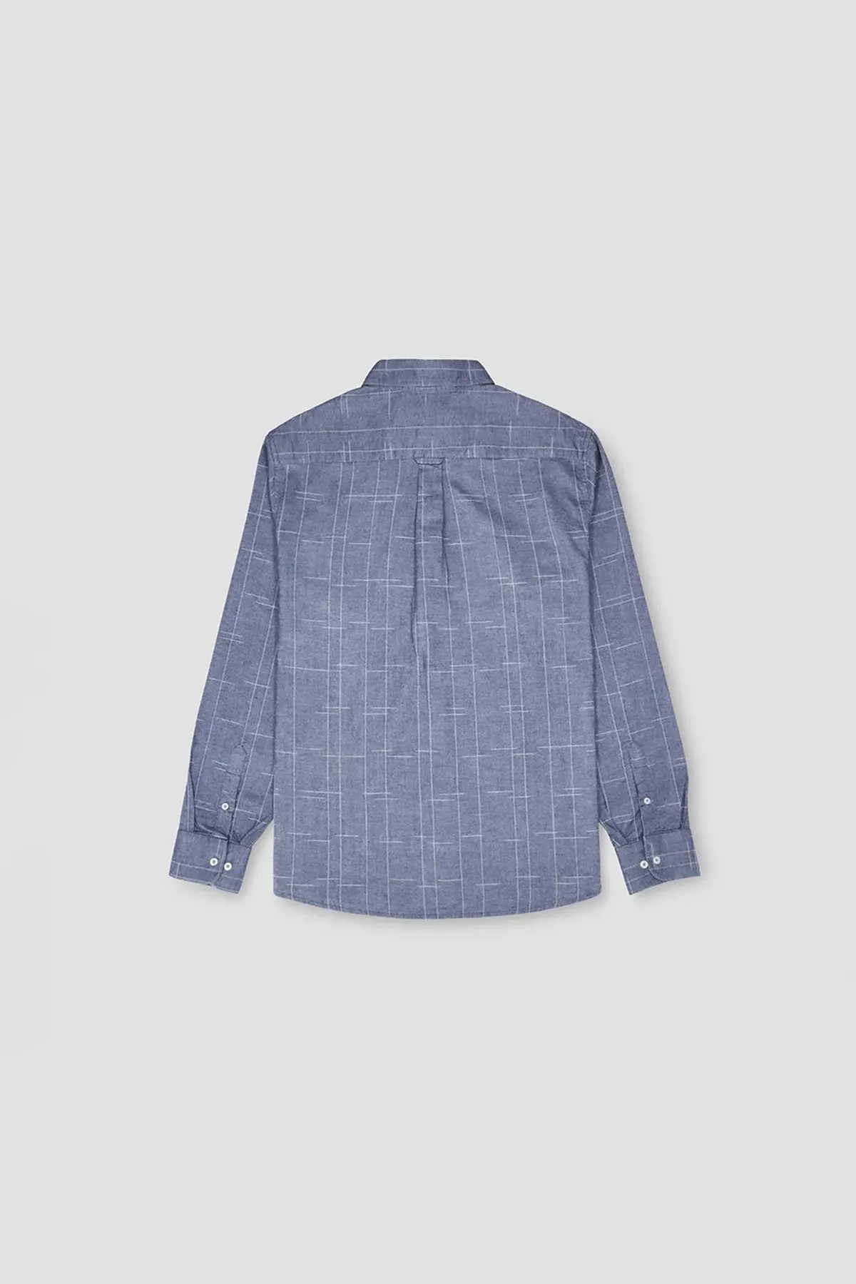 Texture Button Down Shirt For Men - Grey