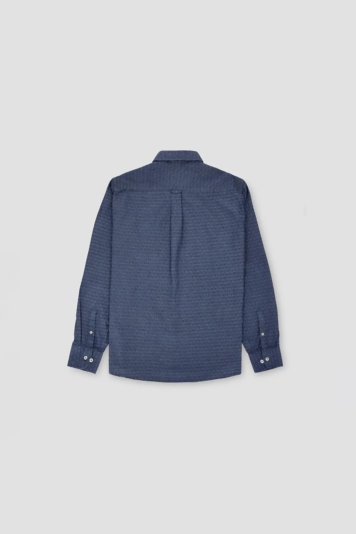 Texture Button Down Shirt For Men - Grey
