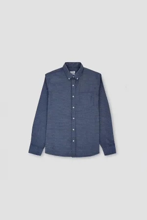 Texture Button Down Shirt For Men - Grey
