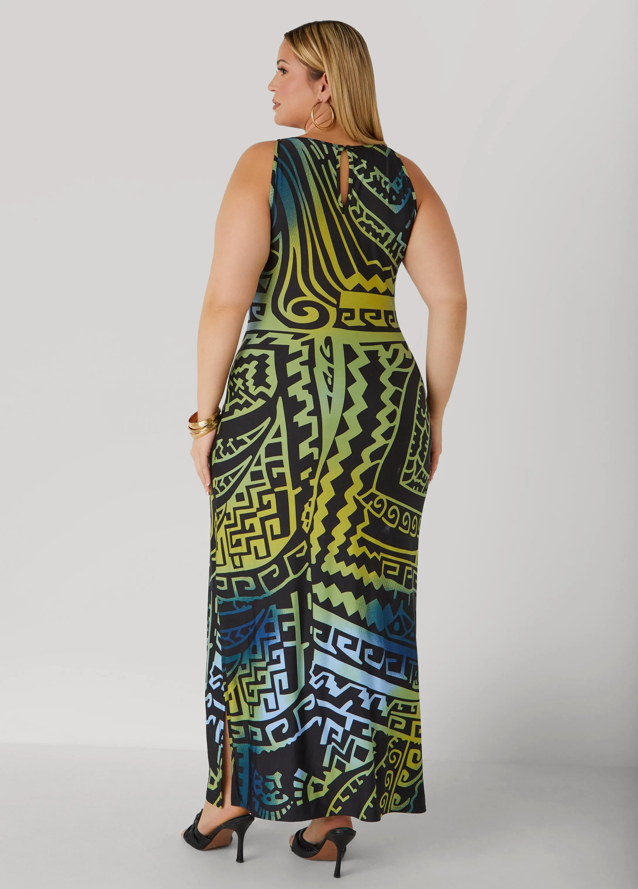 Tribal Print Maxi Dress