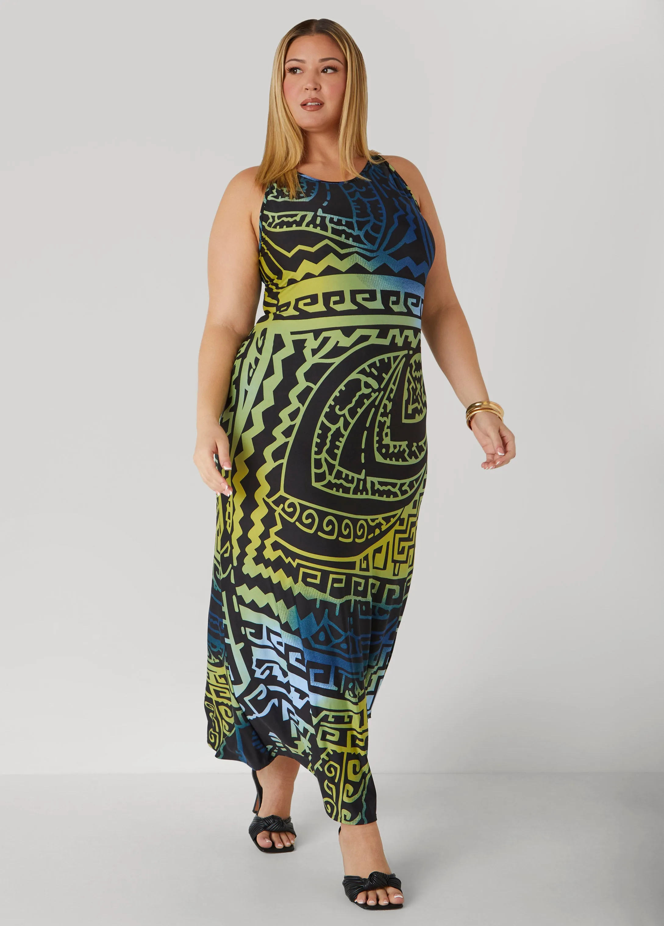 Tribal Print Maxi Dress