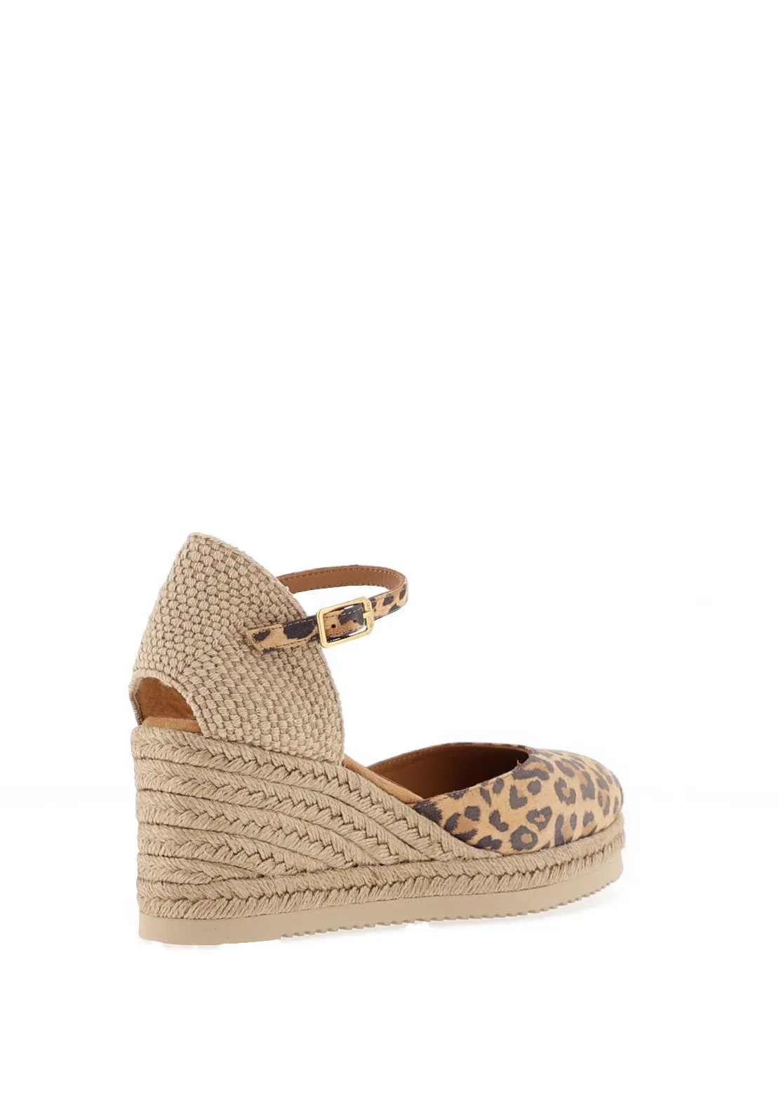 Unisa Caceres Leopard Print Espadrille Wedge