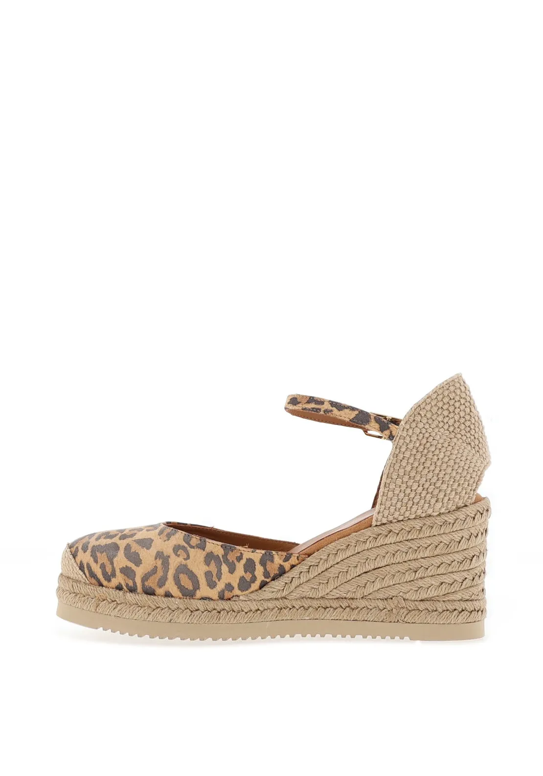 Unisa Caceres Leopard Print Espadrille Wedge