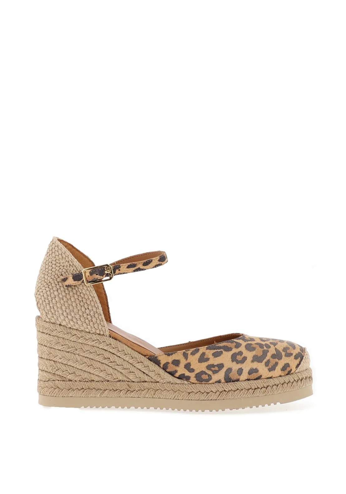 Unisa Caceres Leopard Print Espadrille Wedge