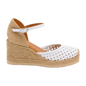 Unisa Celera White Espadrille Wedge