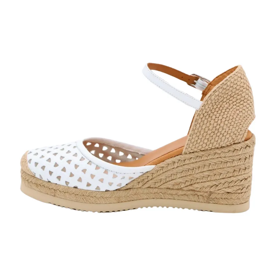 Unisa Celera White Espadrille Wedge