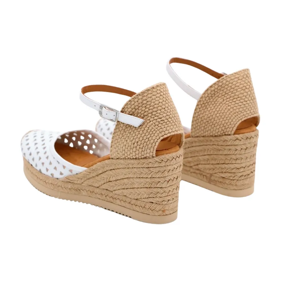 Unisa Celera White Espadrille Wedge