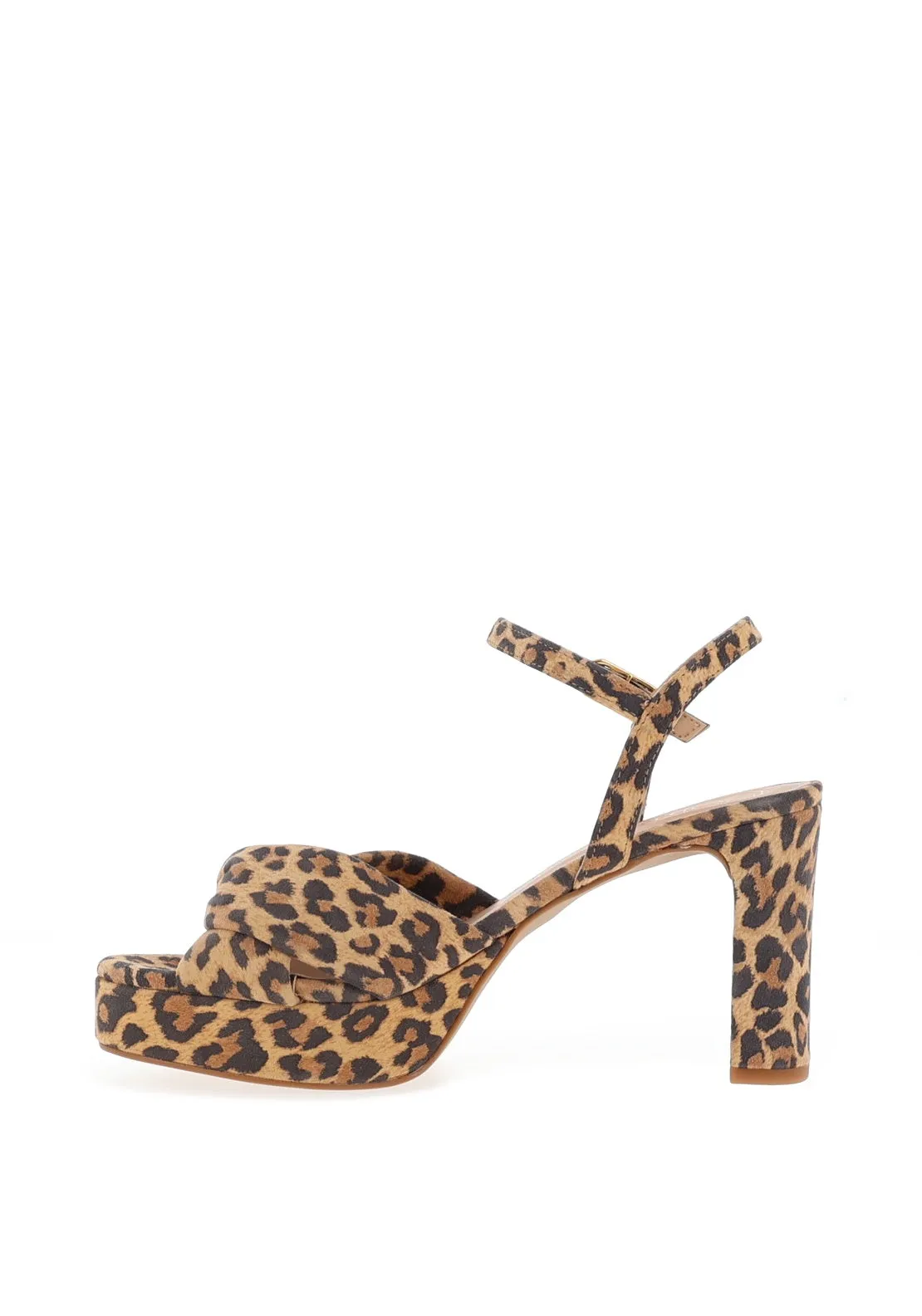 Unisa Onoa Leopard Print Sandal w/Ankle Strap