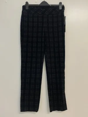 Up! Black Plaid Flocked Pant 66572