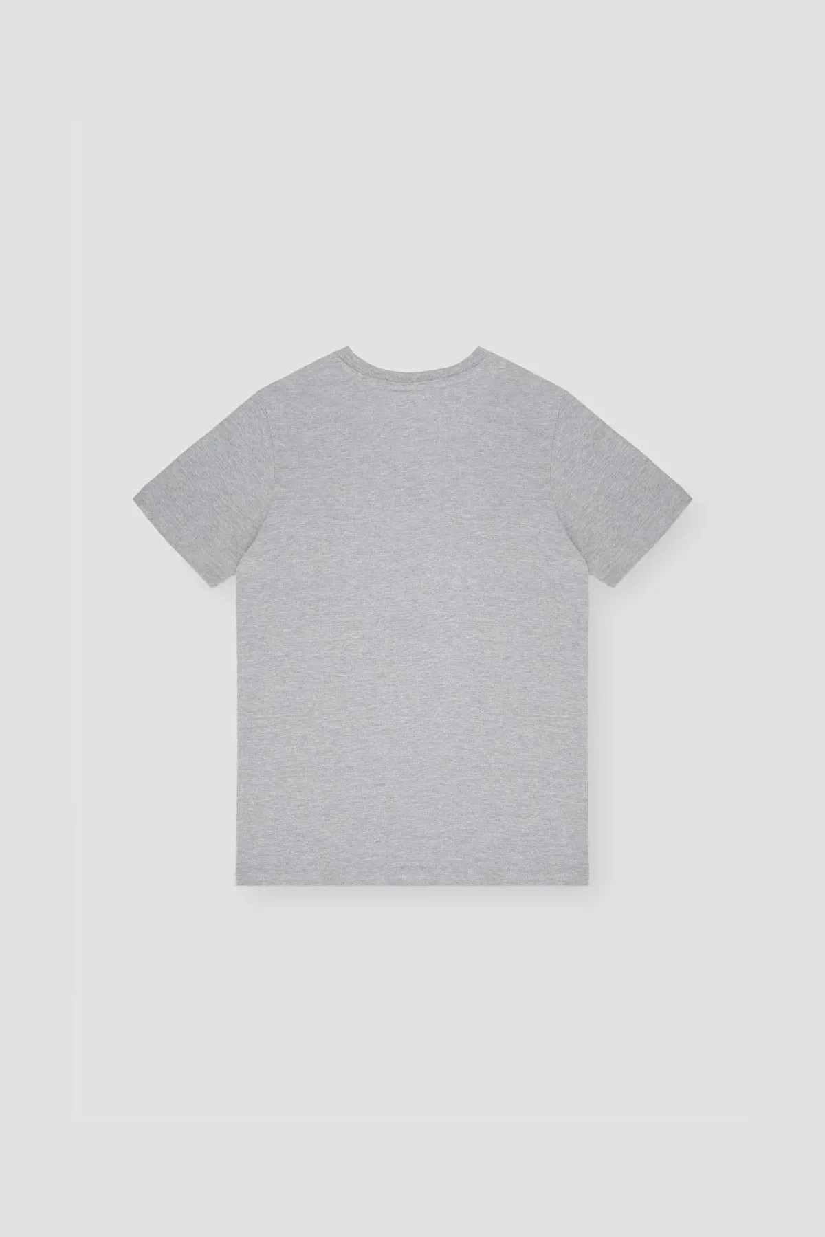 V-Neck Basic T-Shirt For Men - Heather Grey