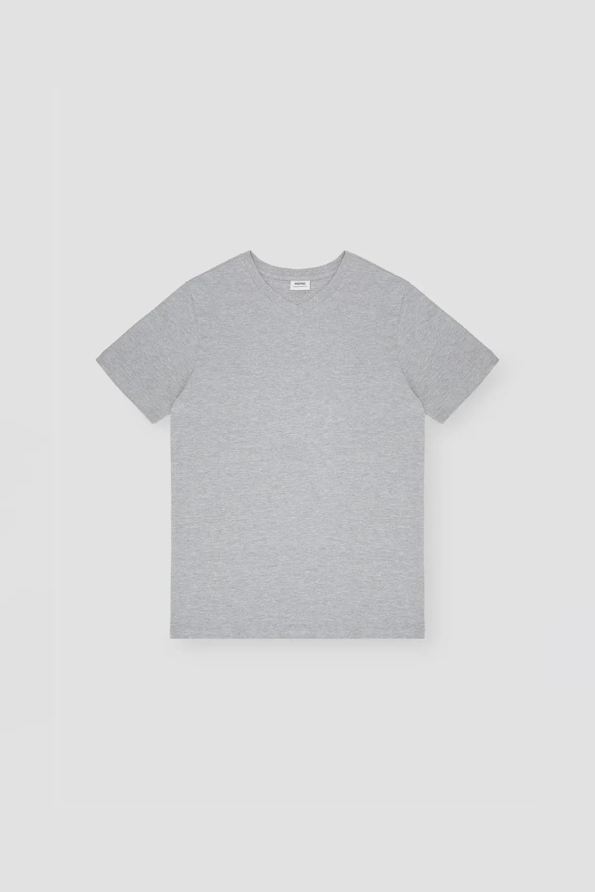 V-Neck Basic T-Shirt For Men - Heather Grey