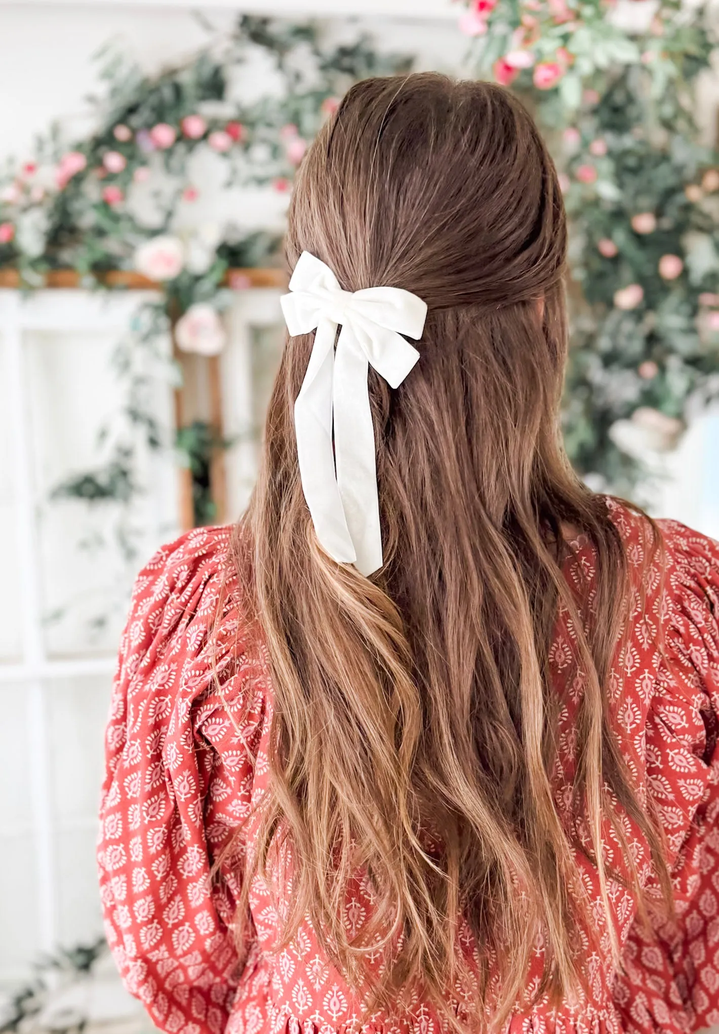 Velvet Bow Clip ((9 colors))