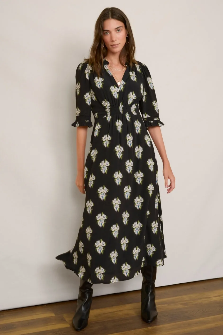 Vivien Dress - Black Floral