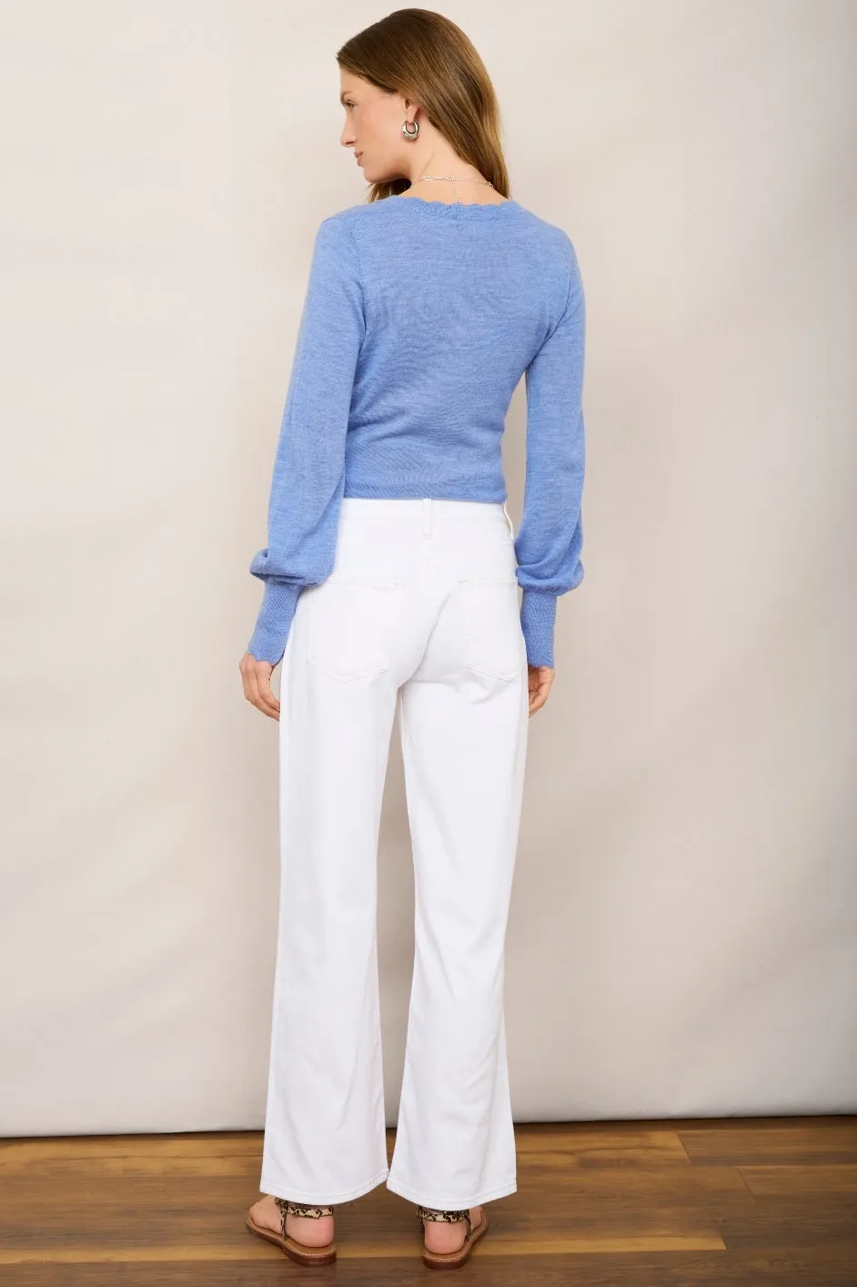 Whitney Wide Leg Jean - White