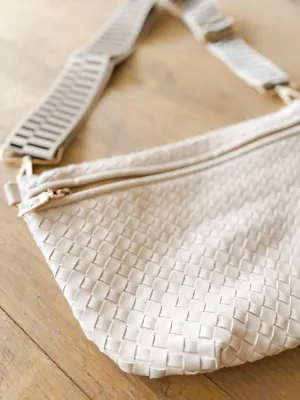 Woven Crossbody Bag (cream)