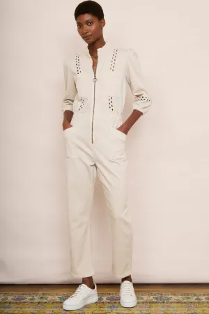 Zoe Ric Rac Jumpsuit - Ecru
